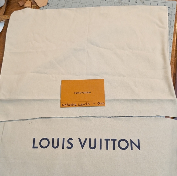 🍒SOLD🍒Upcycled Denim Bag Made w Authentic Louis Vuitton Materials - Picture 13 of 16